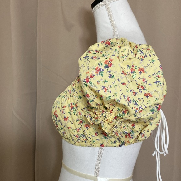 Love + Harmony Floral Yellow Puff Sleeve Top medium - Picture 3 of 7